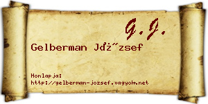 Gelberman József névjegykártya